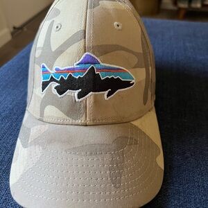 Camouflage Cap with Fish Embroidery